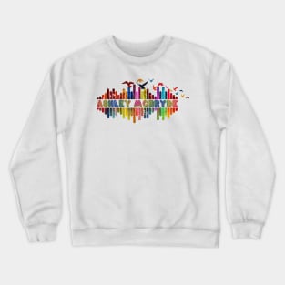 Color Tone Wave With Name-Ashley Crewneck Sweatshirt